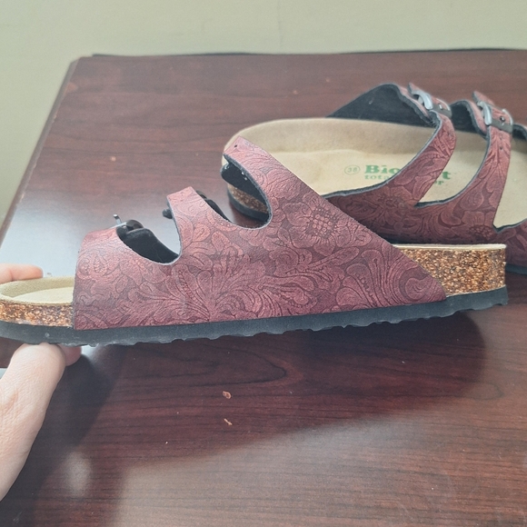 Biofeet Burgundy Total Comfort Sandals - Picture 7 of 8